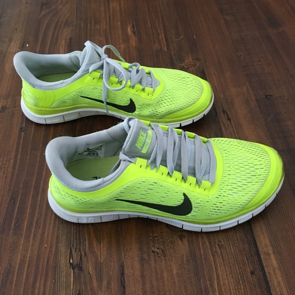 Nike Shoes - Neon Yellow Nike Free Sneakers Size 7.5